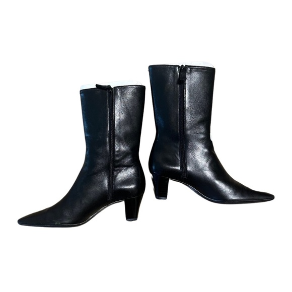 Custom Cole Haan Black Leather Booties 👢 - Picture 3 of 6